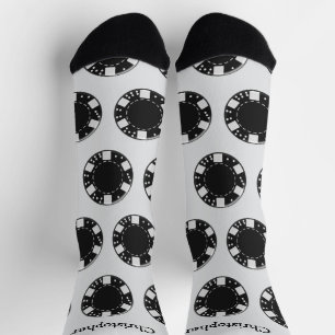 Chaussette Conception de jeton de poker de chaussettes