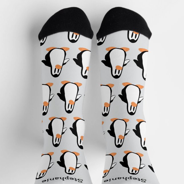 Chaussette Conception de manchot personnalisée (Haut)