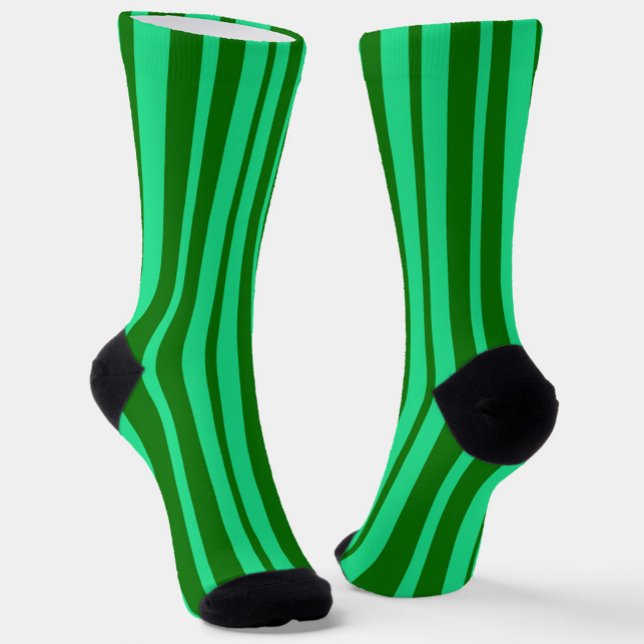 Chaussette Conception de motif à rayures vertes mignonnes et  (Créateur téléchargé)