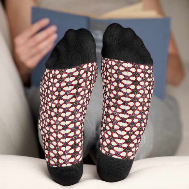 Chaussette Conception de motif abstrait géométrique rétro 131 (Fond)