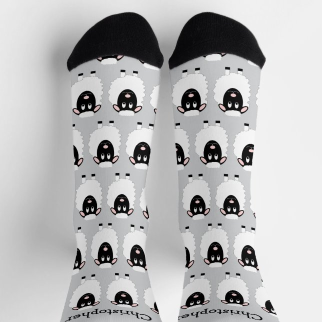 Chaussette Conception de mouton personnalisée (Haut)