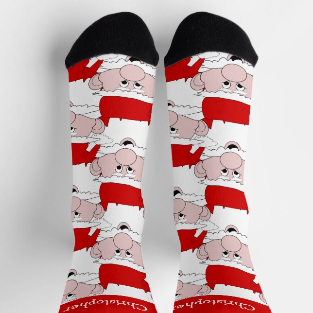 Chaussette Conception de Noël du Père Noël (Haut)