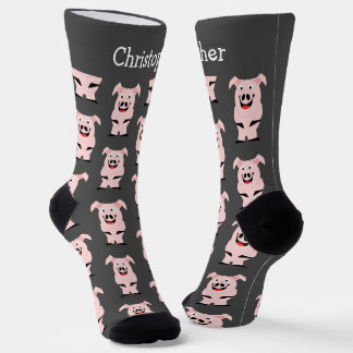 Chaussette Conception de porc personnalisée