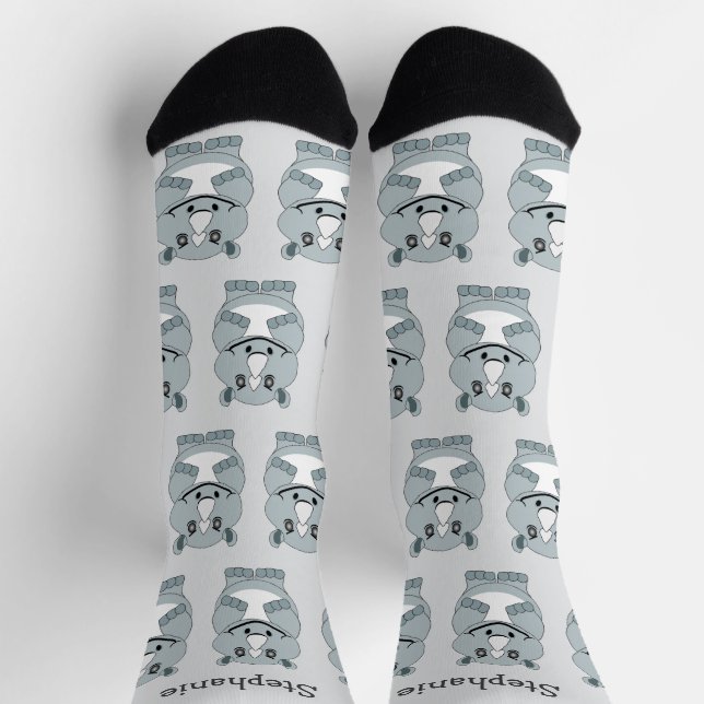 Chaussette Conception de rhinocéros de chaussettes (Haut)