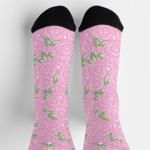 Chaussette Conception de rose antique romantique