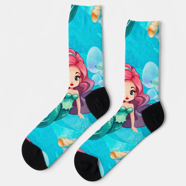 Chaussette conception de sirène mystique (Gauche)
