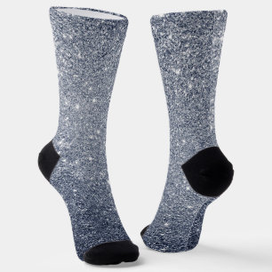 Chaussette Conception pailletée gris argenté élégante