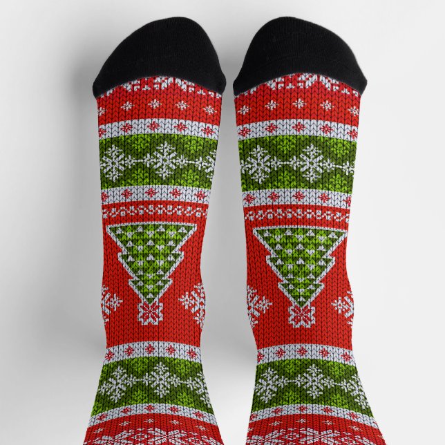Chaussette Conception scandinave Noël hivernal cosy (Haut)