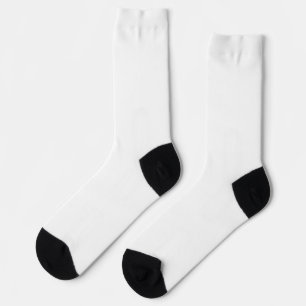 Chaussette Conception simple blanche personnalisée Ajouter un