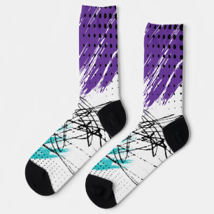 Chaussette Conception UPC Abstraite sur chaussettes