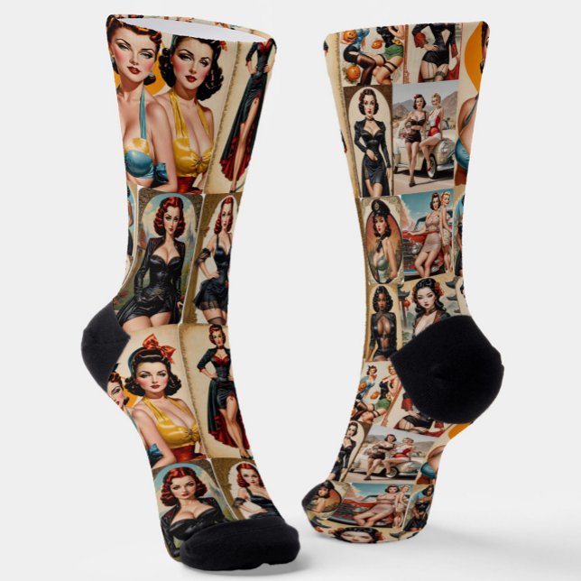 Chaussette Conception vintage Classic Pin-up Girls Collection (Créateur téléchargé)
