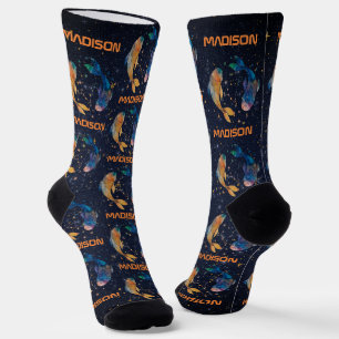 Chaussette Constellation des Poissons Zodiaque Galaxie d'étoi