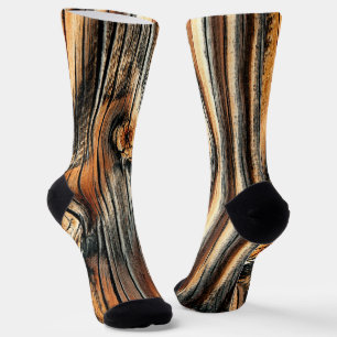 Chaussette Cool de texture d'écorce d'arbre unique
