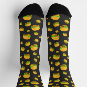 Chaussette Cool et amusant hamburger motifs chaussettes