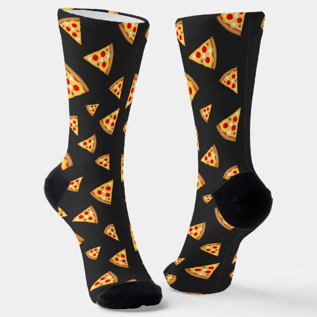 Chaussette Cool et fun pizza tranches motif (Angulaire)