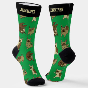 Chaussette Cool Français Chien Chien Chien Cute Motif Chiot