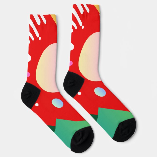 Chaussette Cool moderne mignon géométrique dynamique arrière  (Droite)