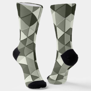 Chaussette Cool triangles gris motif géométrique
