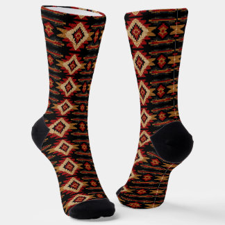 Chaussette Cool Western faux tricot Aztec