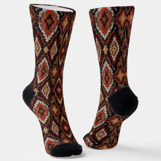 Chaussette Cool Western faux tricot Aztec