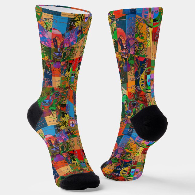 Chaussette Coq de Barcelos, Portugal (Angulaire)