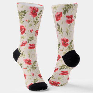Chaussette Coquelicots