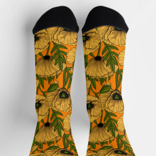 Chaussette Coquelicots jaunes