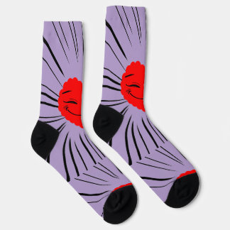 Chaussette corazones pattern