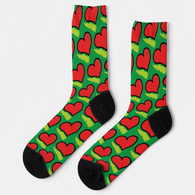 CHAUSSETTE CORAZONES VERDE (Gauche)
