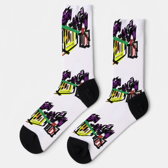 Chaussette Corbeaux et citrouille  (Gauche)