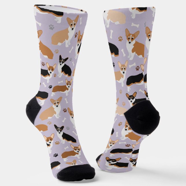 Chaussette Corgi Chien Paws et Bones Chaussettes (Angulaire)