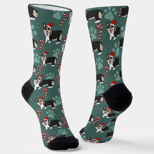 Chaussette Corgi de Noël (Angulaire)