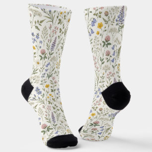 Chaussette cosmos délicate tige aérienne florale élégante nat