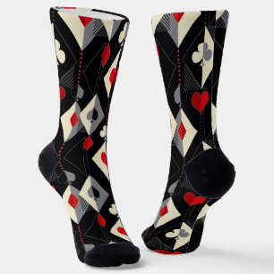 Chaussette Costumes de jeu de cartes en poker.