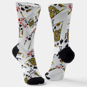 Chaussette "Couche royale : Une pile de cartes de poker des r