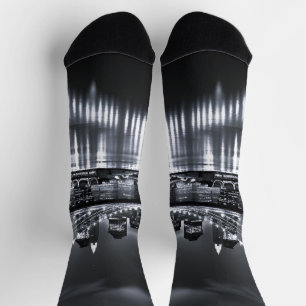 Chaussette Coucher de New York Pont de Brooklyn Monochrome Nu
