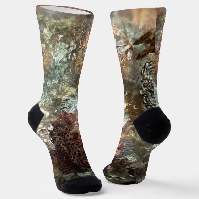 Chaussette Couches assourdies de cristaux bruns (Angulaire)