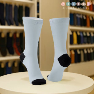 Chaussette Couleur Bleu Bébé Pastel Léger Ciel Doux Uni
