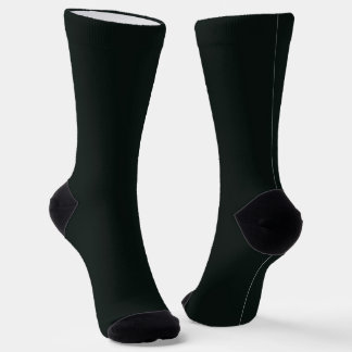Chaussette Couleur de plaine solide verte profonde