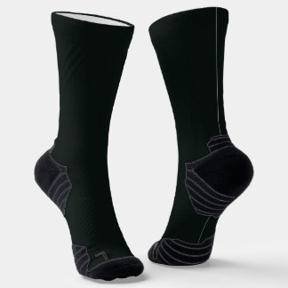 Chaussette Couleur de plaine solide verte profonde