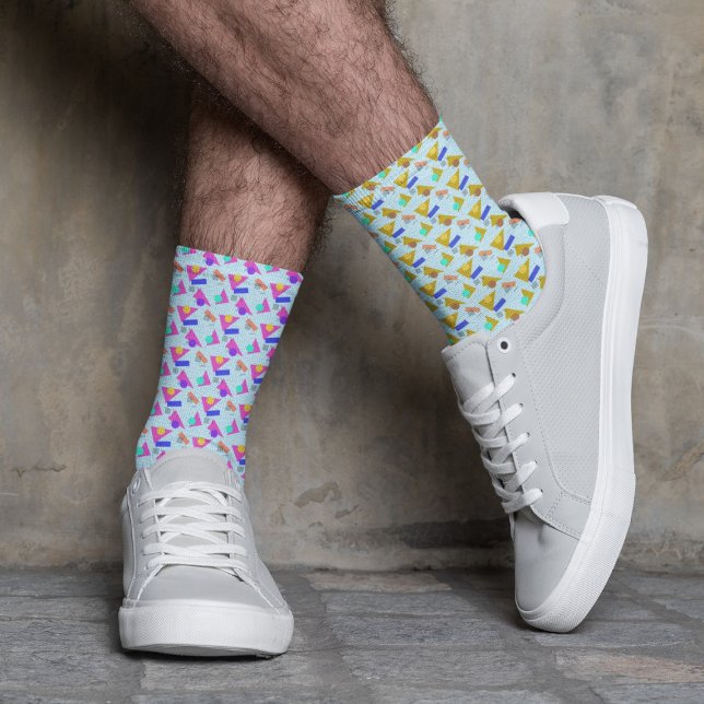 Chaussette Couleur de pop Motif 80s non compatible (Créateur téléchargé)