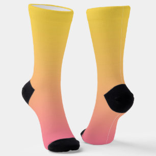 Chaussette Couleur Rose Jaune
