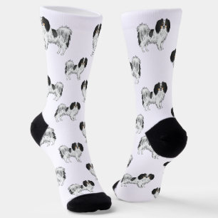 Chaussette Couleur Tricolor Couleur Motif Phalène Amoureux de