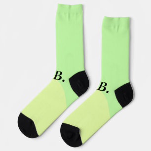 Chaussette Couleur unie simple ajouter un nom texte monogramm