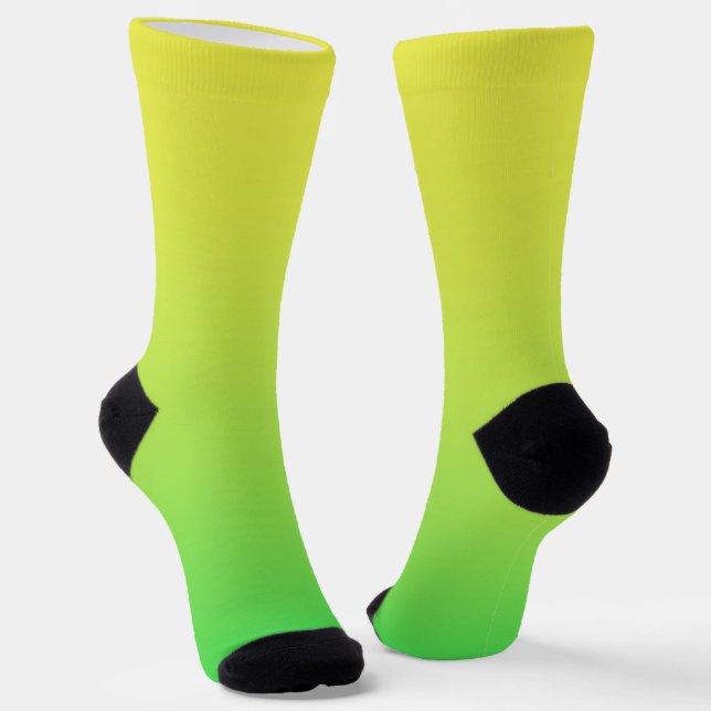 Chaussette Couleur Vert Jaune (Angulaire)