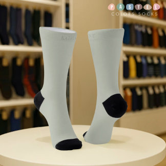 Chaussette Couleur Verte Mousse Douce Pâle Lumière Douce Uni