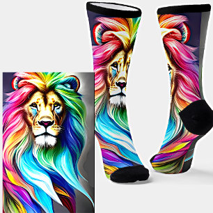 Chaussette Couleurs Arc-en-ciel brillantes Imaginaire Leo Lio