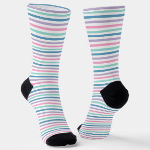 Chaussette Couleurs de sirène arc-en-ciel