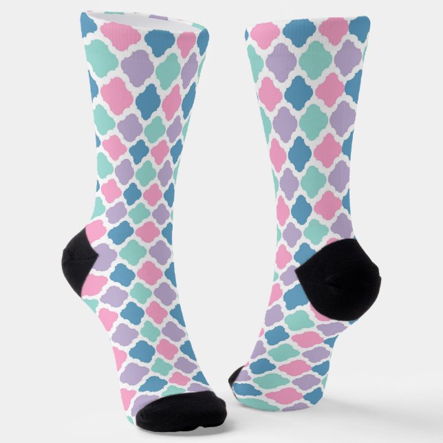 Chaussette Couleurs de sirène arc-en-ciel (Angulaire)