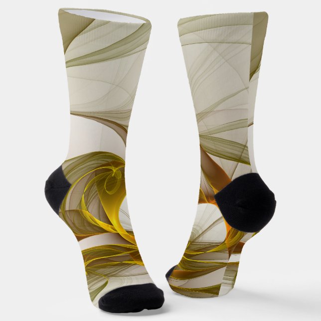 Chaussette Couleurs Métalliques Précieuses Abstraites Moderne (Angulaire)